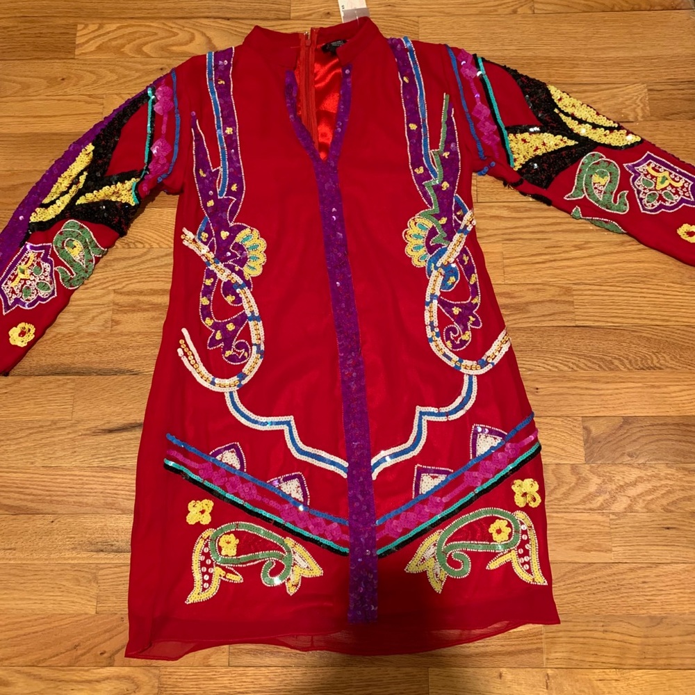 G-Lish 100% Silk and Sequin Dress size XS